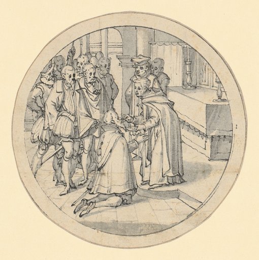 Scene from the Life of Henry IV in Round: Henry IV Receives Communion and is Reinstated as a Member of the Church