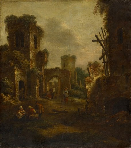 Castle Ruin with Figures
