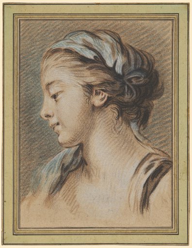 Head of a Young Girl in Profile to the Left
