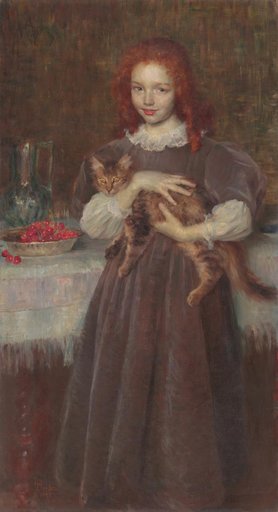 Girl with a Cat