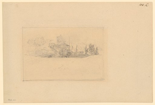 Hut Behind Trees at a Bridge