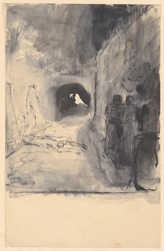 Alley with a Reclining Figure and Passersby