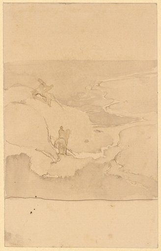 Two Riders in the Dunes near Anzio