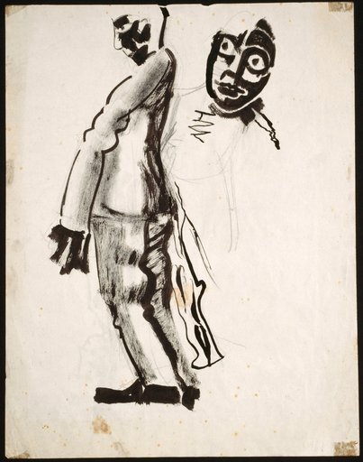Standing Clown and Head Study