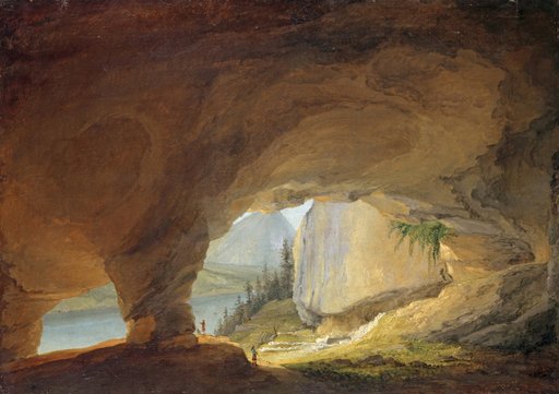 View from the Beatus Cave onto Lake Thun