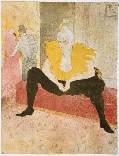 The Female Clown Sitting (Mademoiselle Cha-U-Ka-O). Plate from the Portfolio "Elles", published by Gustave Pellet