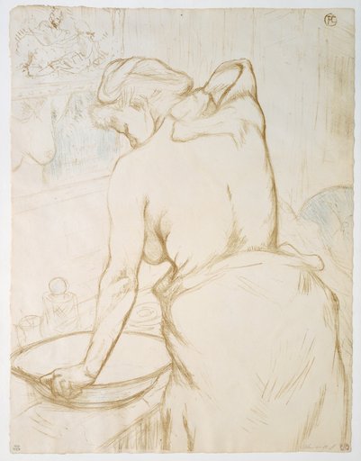 Woman Washing - The Toilette. Plate from the Portfolio "Elles", published by Gustave Pellet