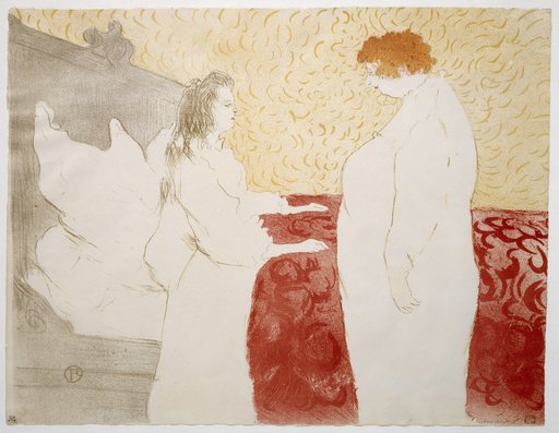 Woman in Bed, Profile - The Morning Rise. Plate from the Portfolio "Elles", published by Gustave Pellet