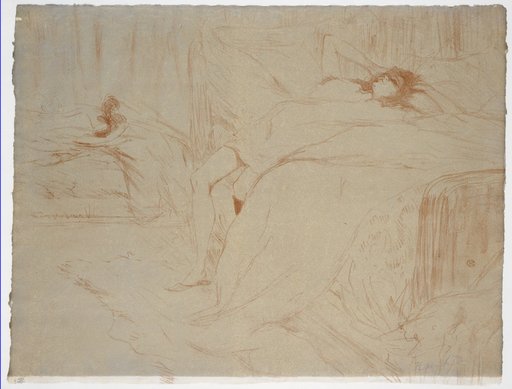 Woman on Her Back - Languor. Plate from the Portfolio "Elles", published by Gustave Pellet
