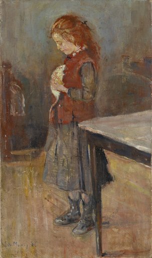 Red-haired Girl with a White Rat