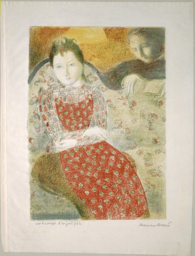On the pale silver couch