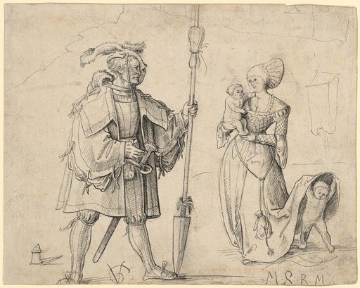 Warrior and Woman with Two Children