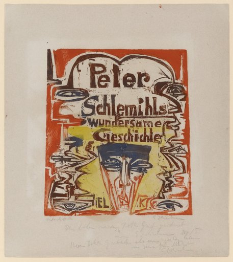 Title Page of the Woodcut Series to Adelbert von Chamisso's Story "Peter Schlemihl's Miraculous History"