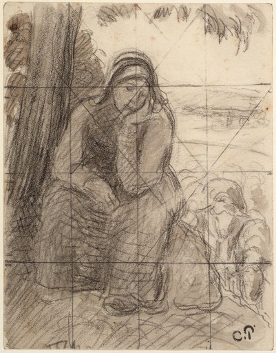 Shepherdess Under a Tree