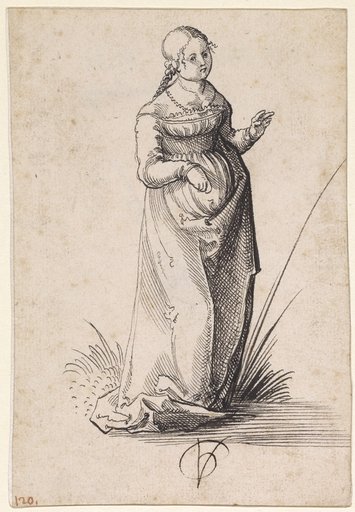 Junges Mädchen, nach rechts gewendet