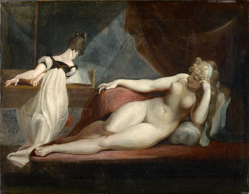 Reclining Female Nude and Pianist