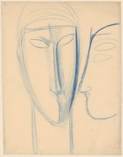 Frontal Long Face and Head in Profile