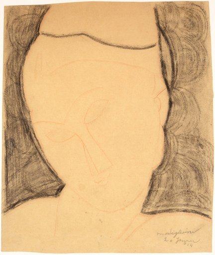 Frontal Female Head, Tilted to the Left