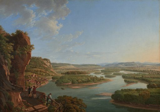 View from the Isteinerklotz Upstream the Rhine Towards Basel