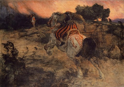 Astolfo Rides Away with the Head of Orillo