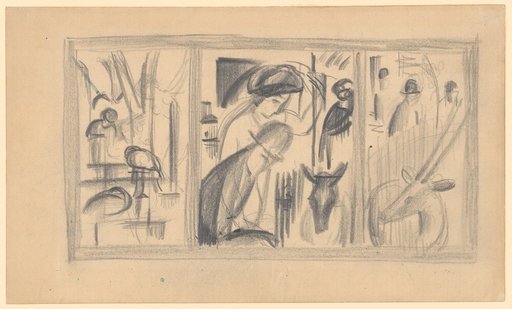 Study for the Triptych "Great Zoological Garden"