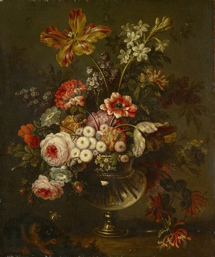 Flower Still Life with a Rodent