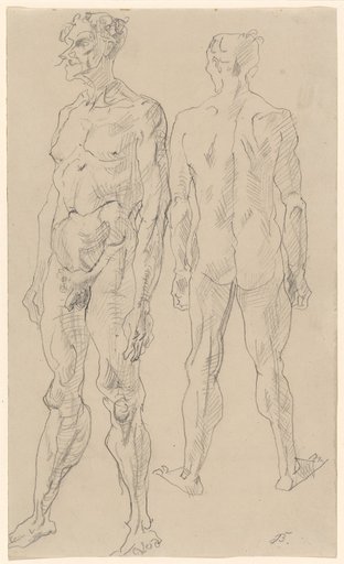 Standing Male Nude, Front and Back View