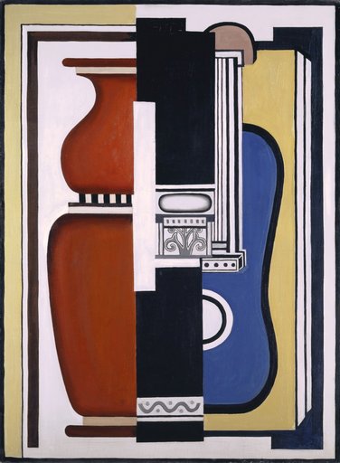 Still Life (Blue Guitar and Vase)