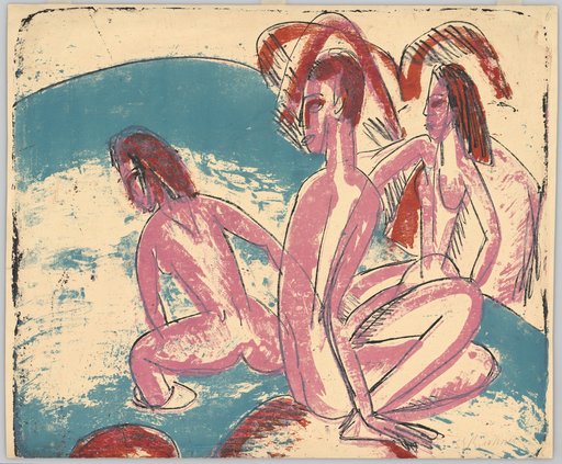 Three Bathers on Rocks (Fehmarn)