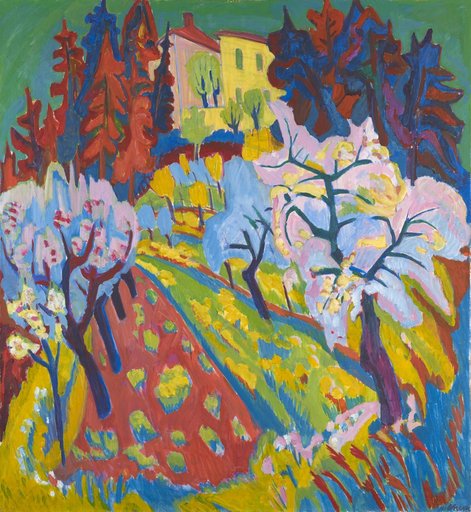 Villa Loverciana with Blossoming Trees