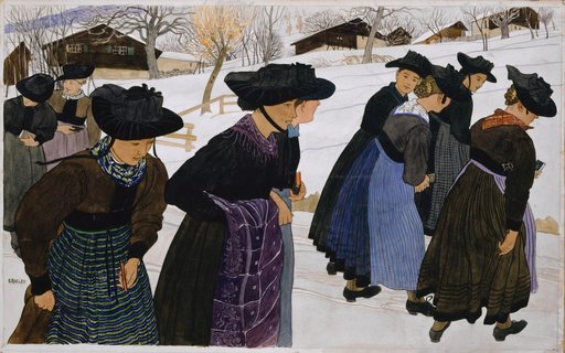 Girls Going to Mass
