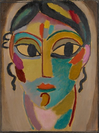 Mysterious Head: Girl's Head (frontal) [verso: Sketch of a Woman's Head]