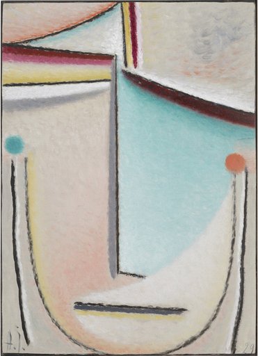 Abstract Head: Pink-Light Blue