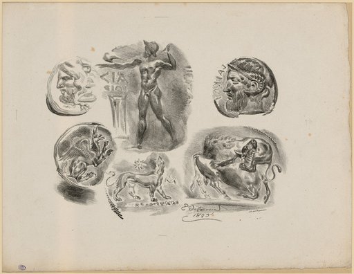 Sheet of Six Antique Medals