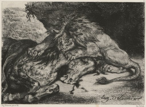 Lion Devouring a Horse