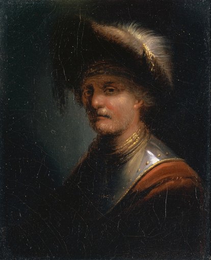 Study Head (Man in a Collar and Cap), Half-Profile Facing Left