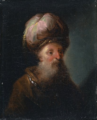 Study Head (Oriental), Half-Profile Facing Right