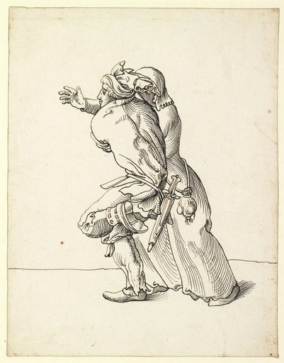 Dancing Peasant Couple, Turned to the Left