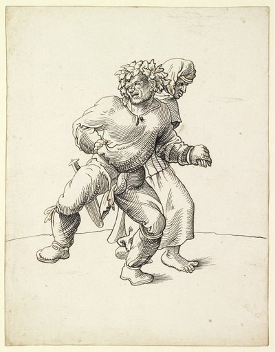 Dancing Peasant Couple, Turned to the Right