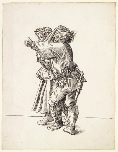 Dancing Peasant Couple, Turned to the Left