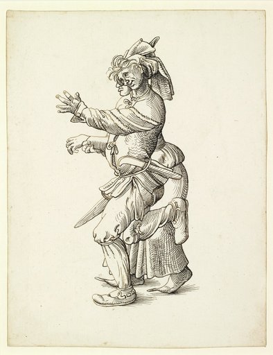 Dancing Peasant Couple, Turned to the Left