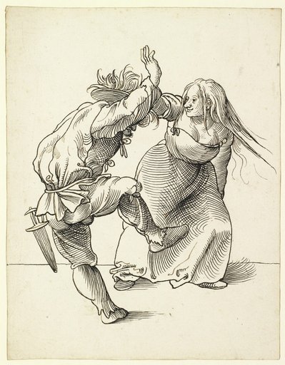 Dancing Peasant Couple, Turned to the Right
