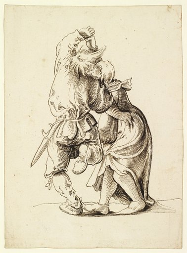 Dancing Peasant Couple, Turned to the Left