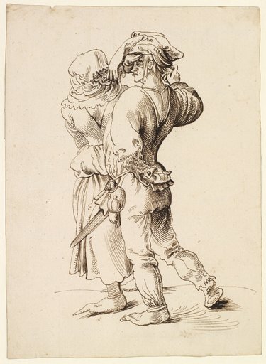 Dancing Peasant Couple, Turned to the Left