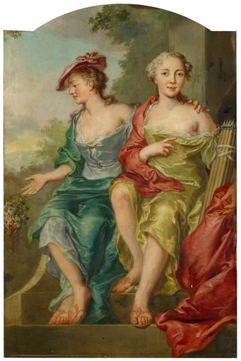 Double Portrait of Two Ladies as Shepherdesses (Fragment)