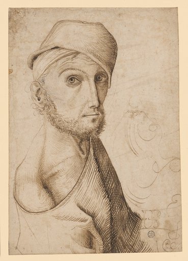 Half-Length Portrait of a Man with a Forehead Wound and Cap