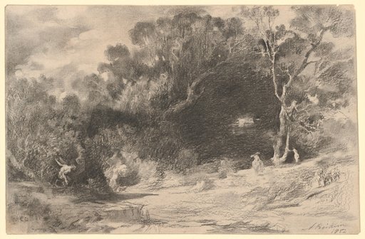 Landscape with Two Nymphs, Observed by a Faun