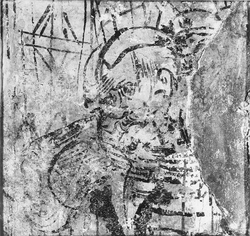 Wall Painting Fragment from the Basel St. Ulrich's Church: Head of a Guard from the Arrest of Christ