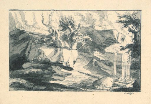 Rocky Stream Gorge with Waterfall