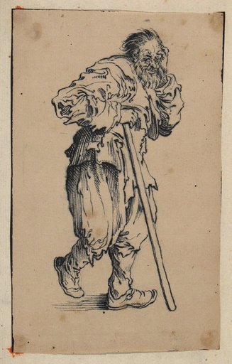The Beggar with the Long Stick after Callot (Lieure 497)